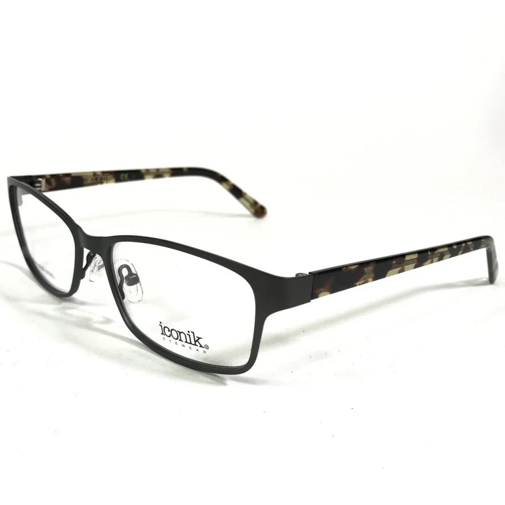 Iconik Eyeglasses Frames Suzy C01 Green Tortoise Rectangular Full Rim 53-16-135